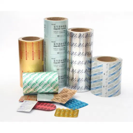 Bedruckte Blister-Deckelfolienrollen, medizinische Verpackung, Ptp-Aluminiumfolie für Pharmazeutika