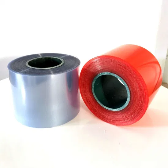 Orale Flüssigkeitsverpackung, 345 mm Breite, orange, bernsteinfarben, transparente PVC/LDPE-PVC/PE-Verbundfolie